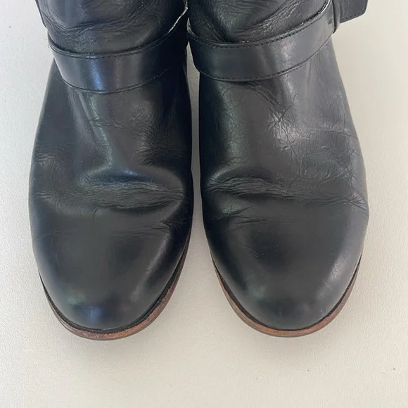 UGG Women's Channing II Boots Leather Sheepskin Sock Liner Black Size 10 - Picture 4 of 14